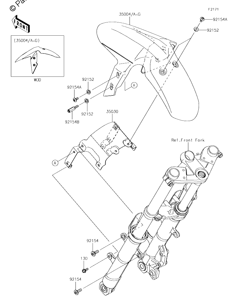 Diagrama de FRONT FENDER S