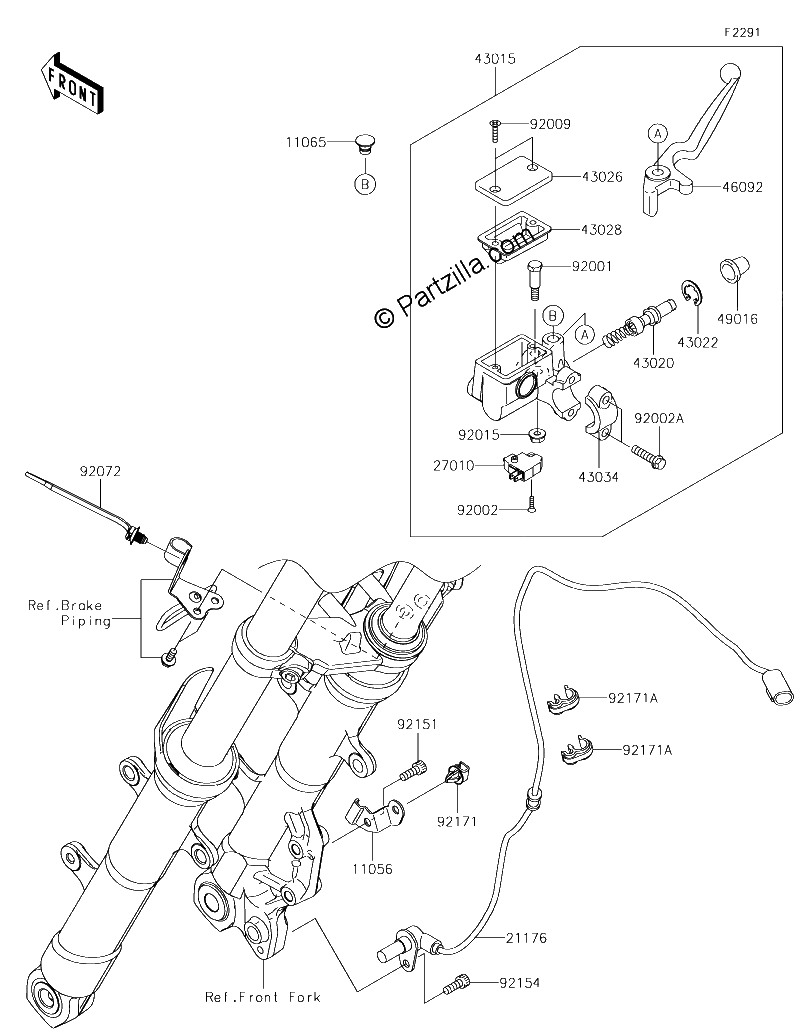 Diagrama de FRONT MASTER CYLINDER