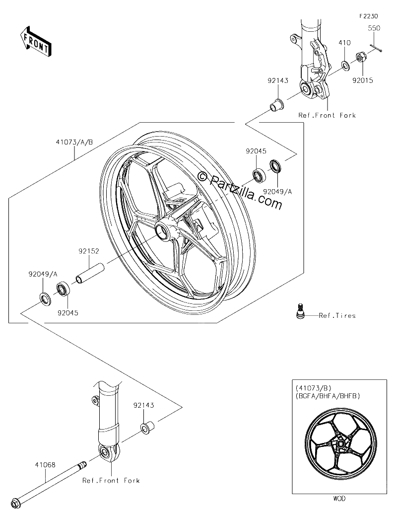 Diagrama de FRONT WHEEL