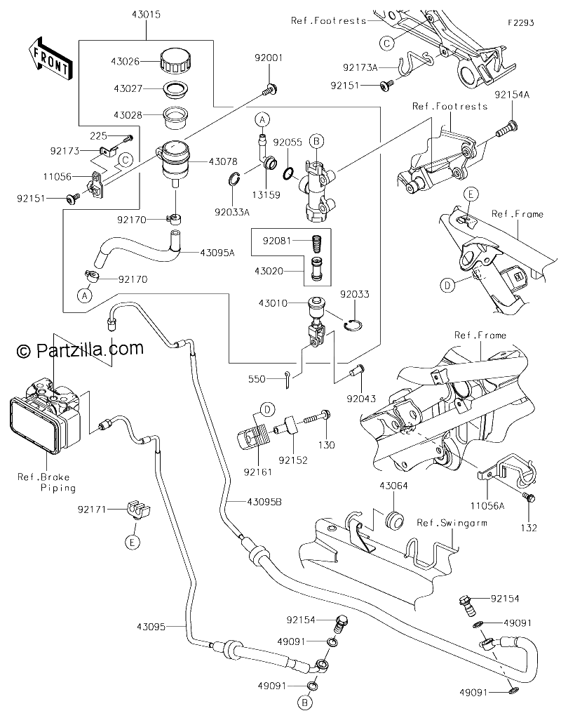 Diagrama de REAR MASTER CYLINDER