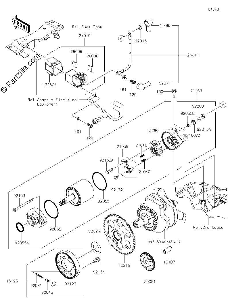 Diagrama de STARTER MOTOR