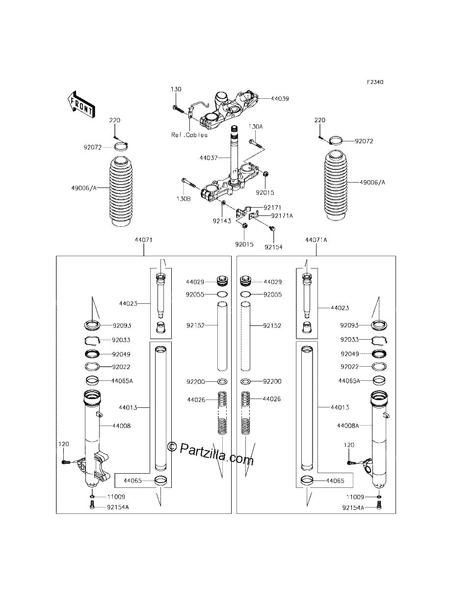 Diagrama de FRONT FORK