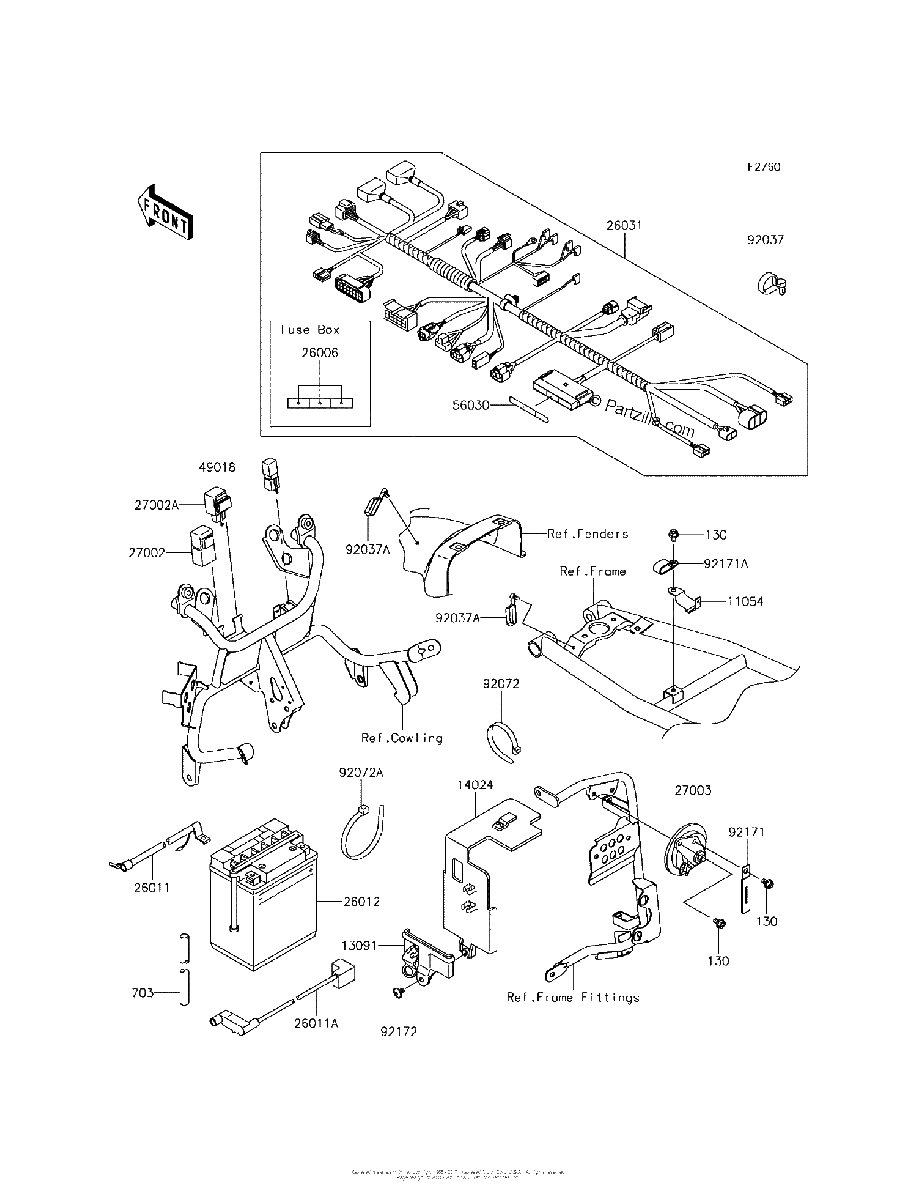 Diagrama de CHASSIS ELECTRICAL EQUIPMENT