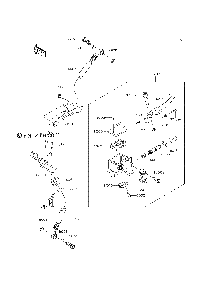 Diagrama de FRONT MASTER CYLINDER