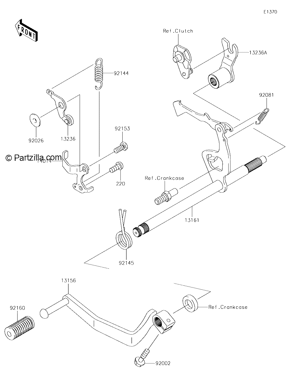 Diagrama de GEAR CHANGE MECHANISM
