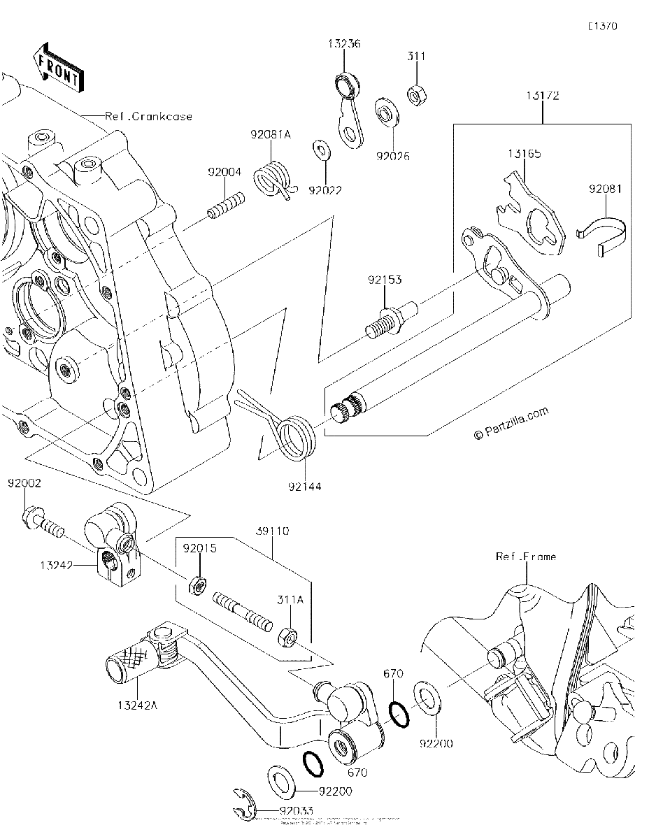 Diagrama de GEAR CHANGE MECHANISM