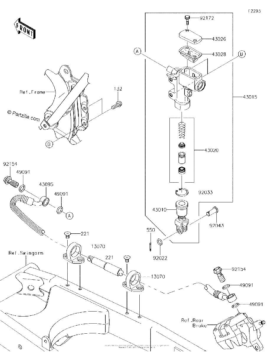 Diagrama de REAR MASTER CYLINDER