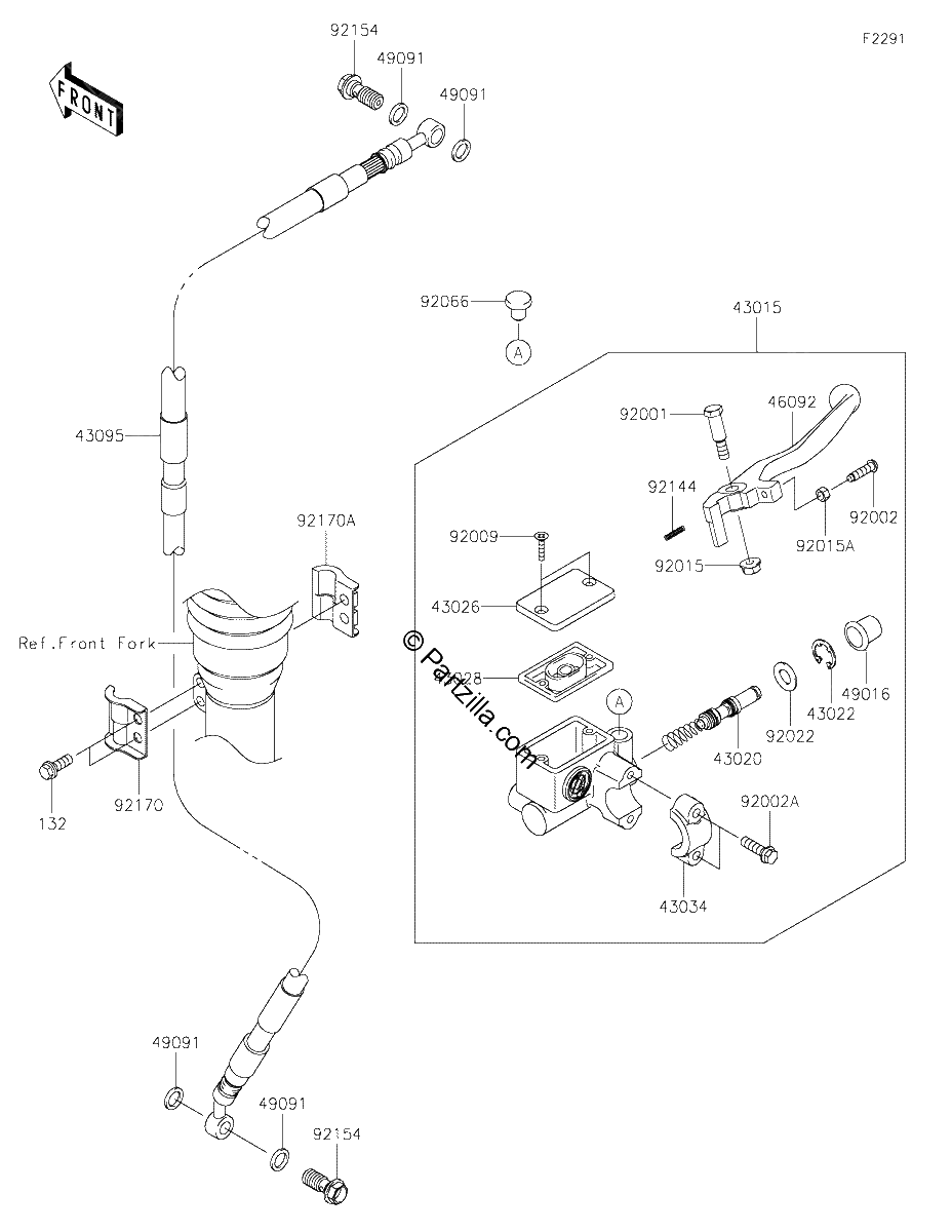 Diagrama de FRONT MASTER CYLINDER