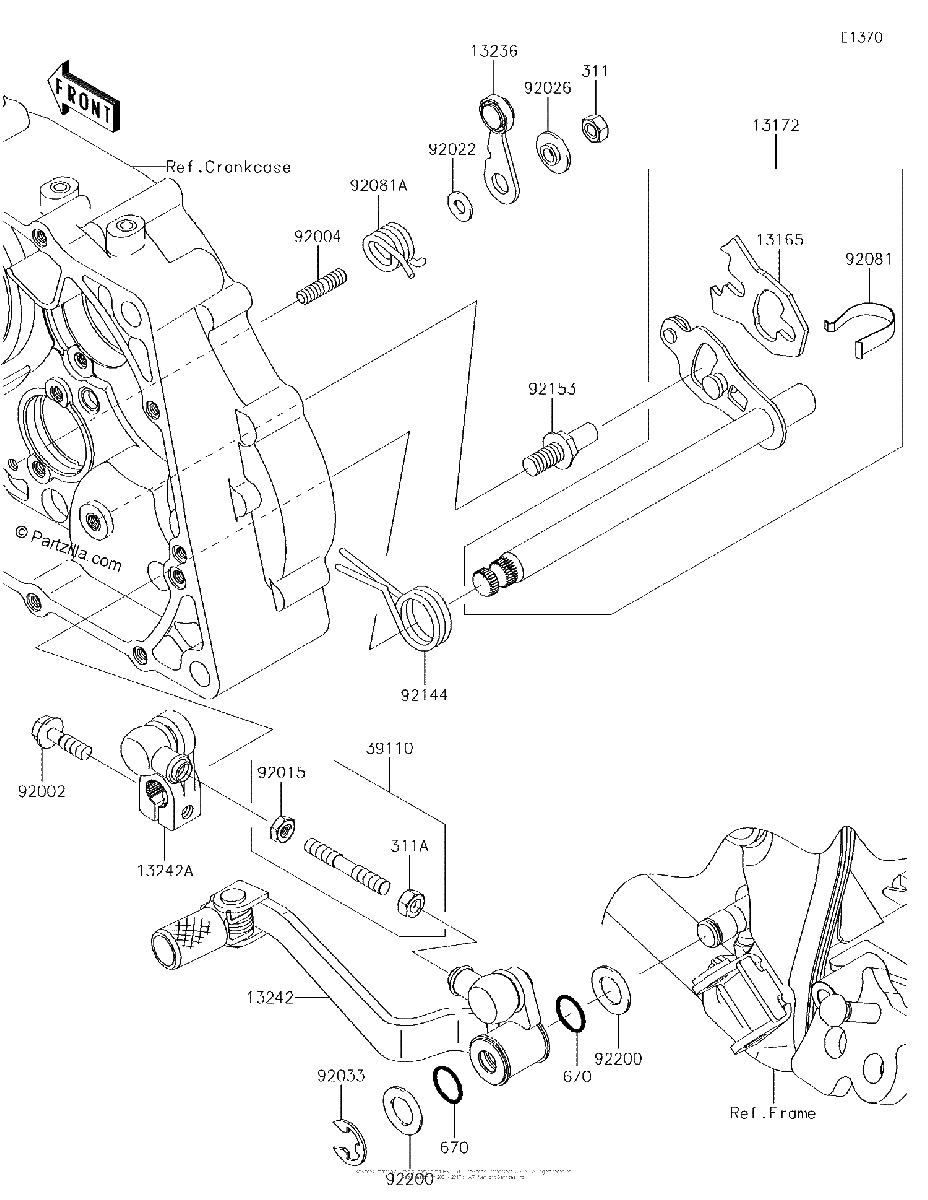 Diagrama de GEAR CHANGE MECHANISM