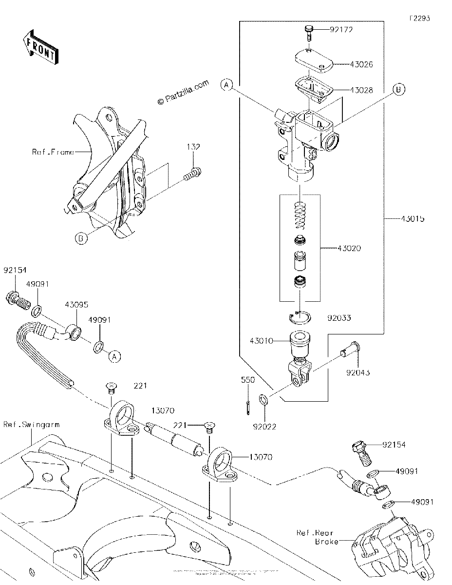 Diagrama de REAR MASTER CYLINDER