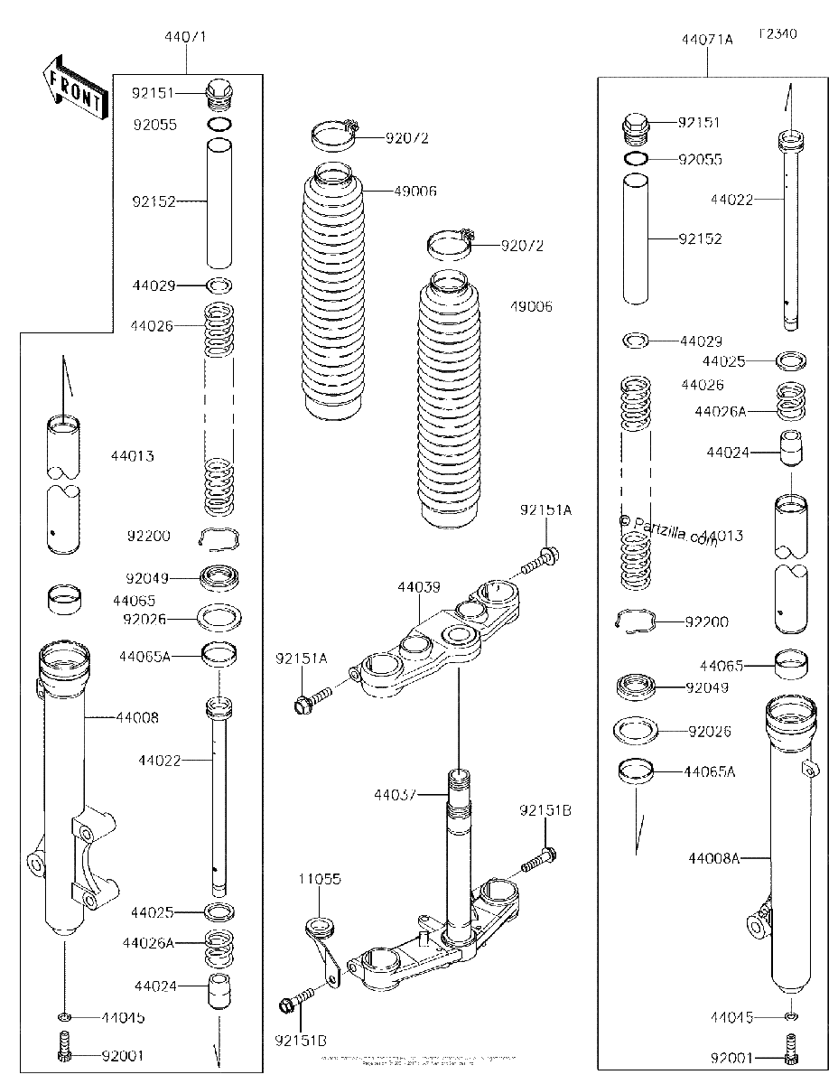 Diagrama de FRONT FORK
