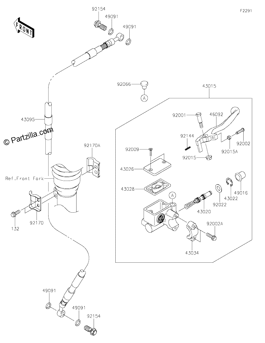 Diagrama de FRONT MASTER CYLINDER
