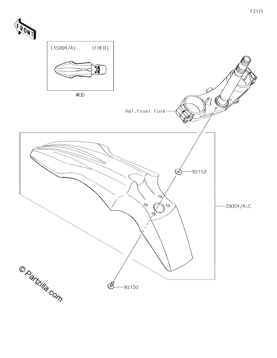 Diagrama de FRONT FENDER S