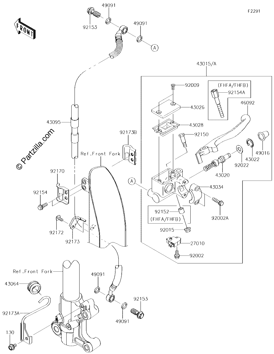 Diagrama de FRONT MASTER CYLINDER
