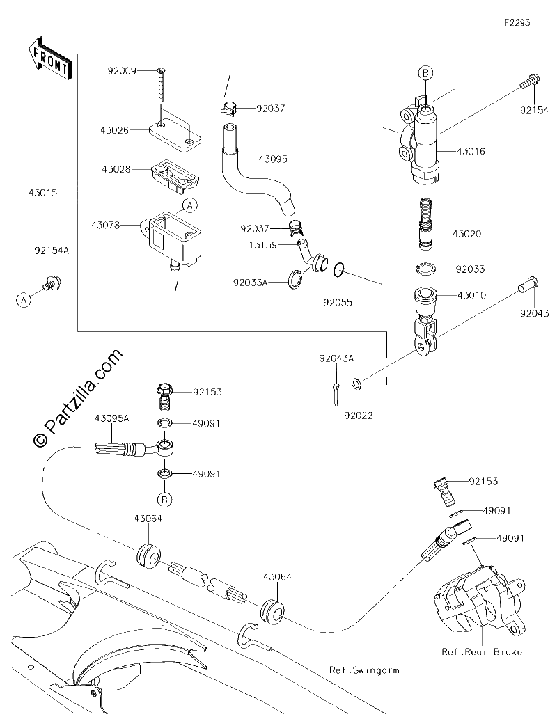 Diagrama de REAR MASTER CYLINDER