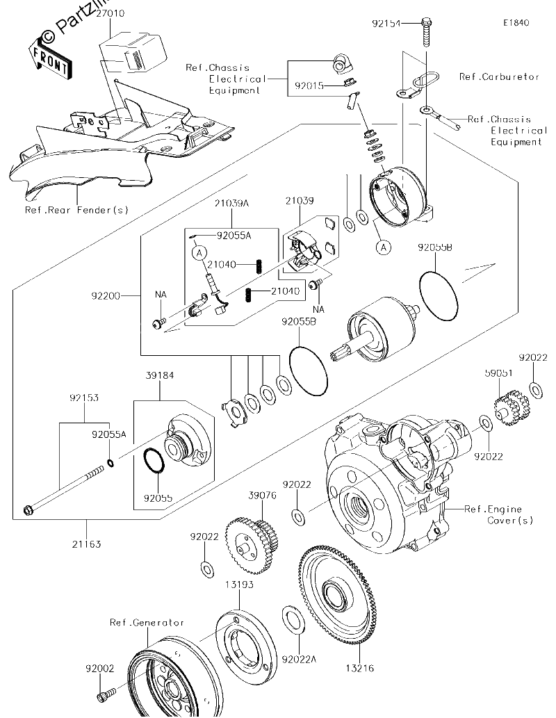Diagrama de STARTER MOTOR
