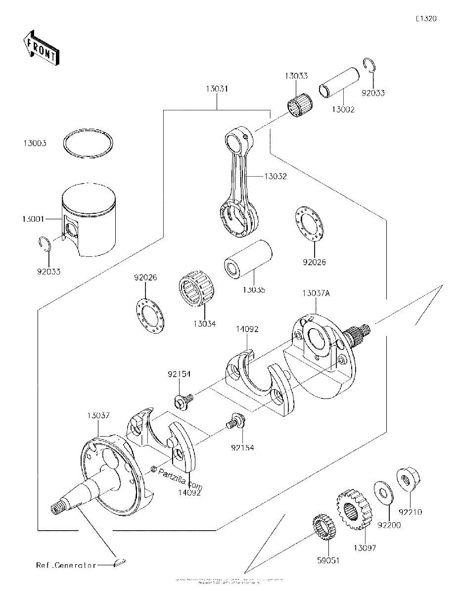 Diagrama de CRANKSHAFT PISTON S