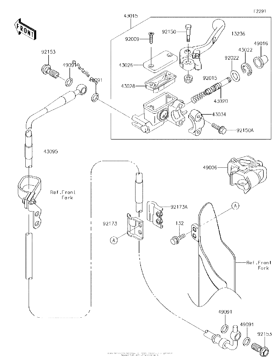 Diagrama de FRONT MASTER CYLINDER