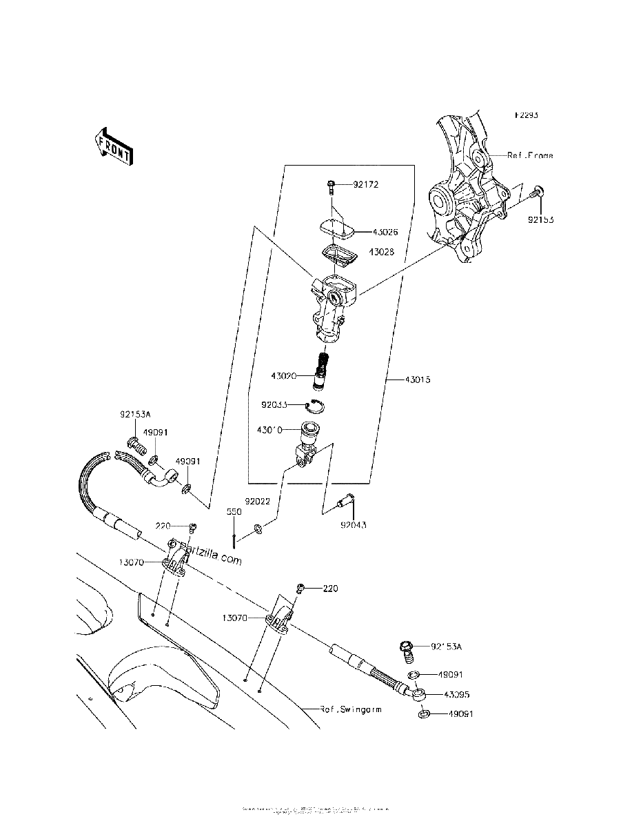 Diagrama de REAR MASTER CYLINDER