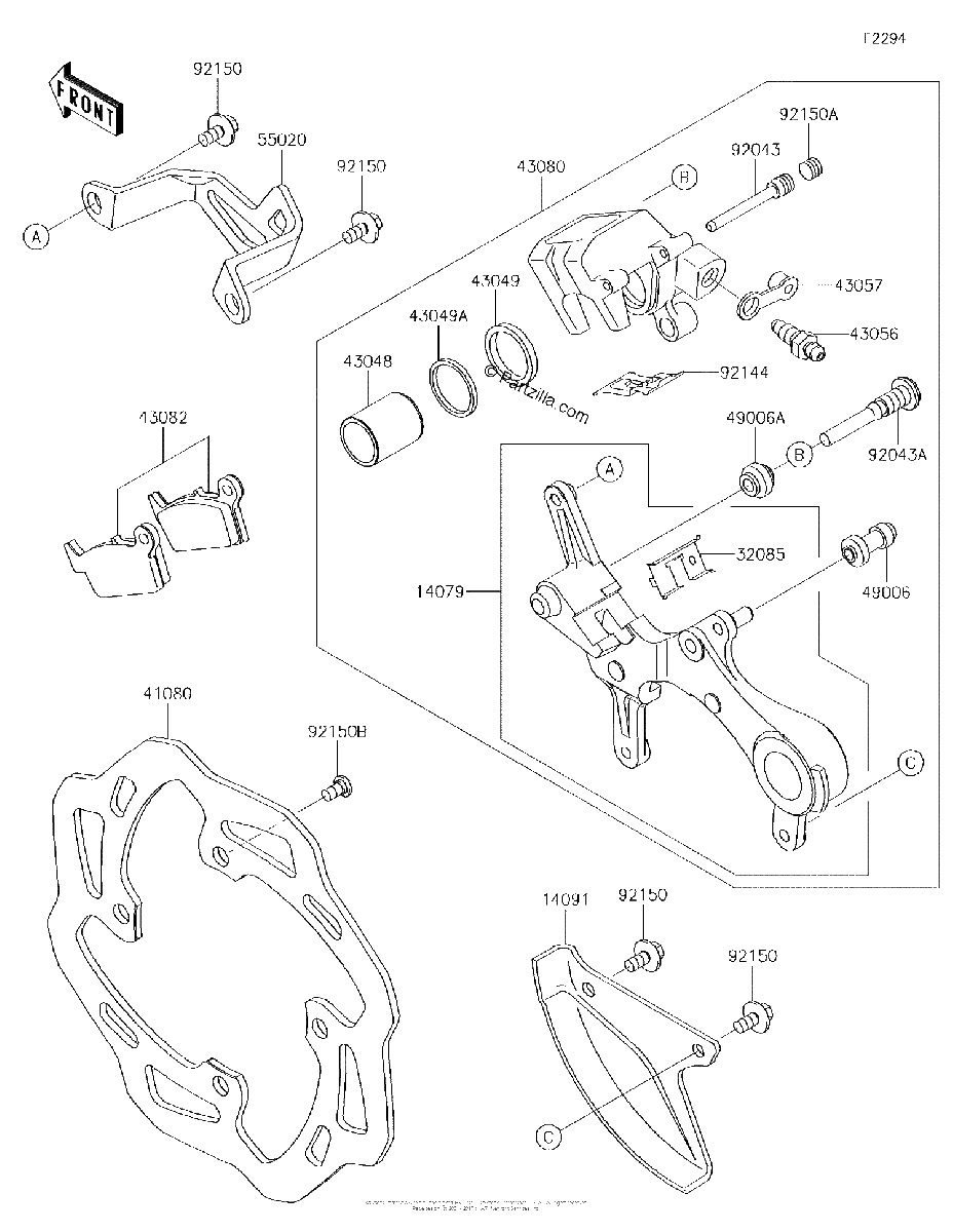 Diagrama de REAR BRAKE