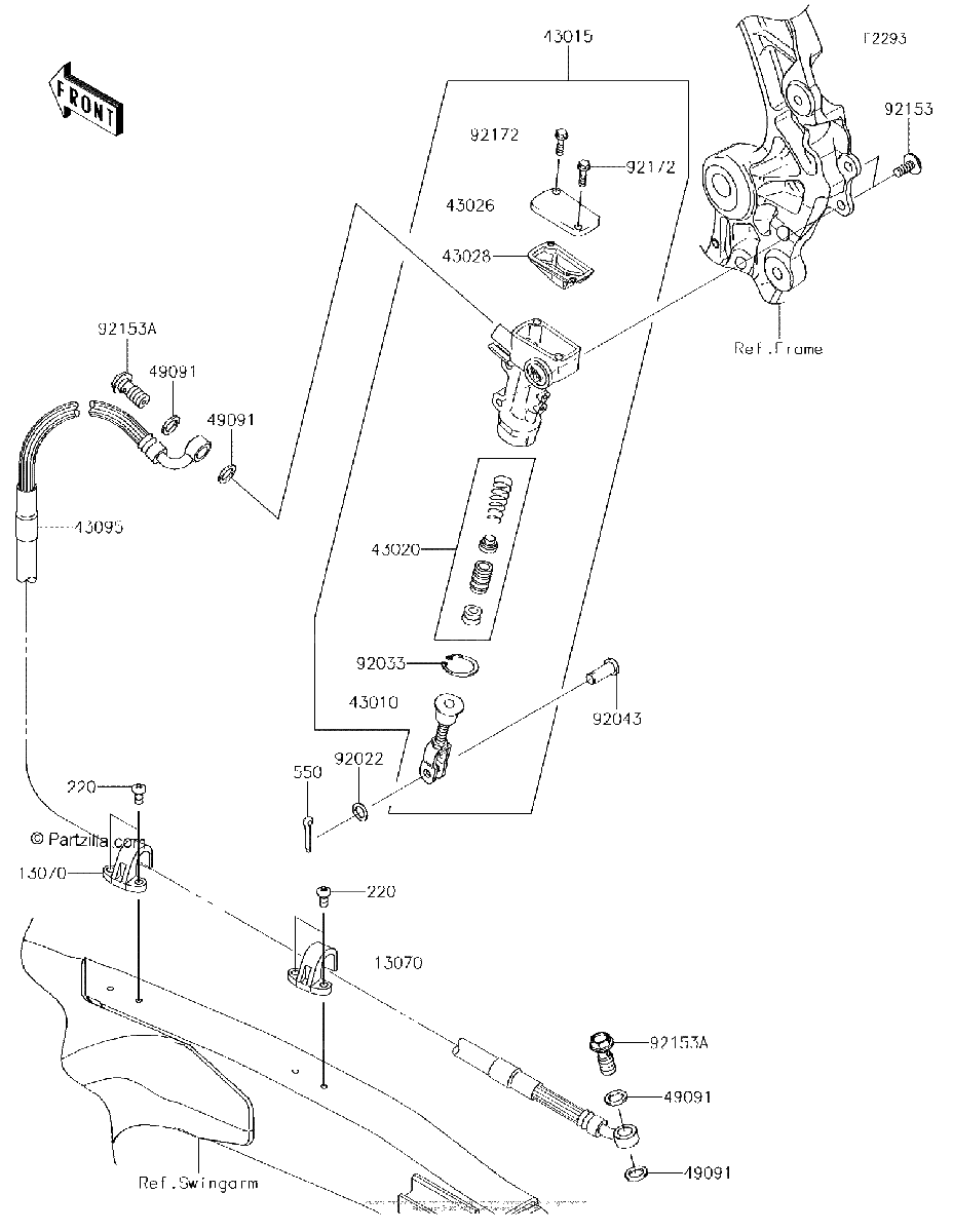 Diagrama de REAR MASTER CYLINDER