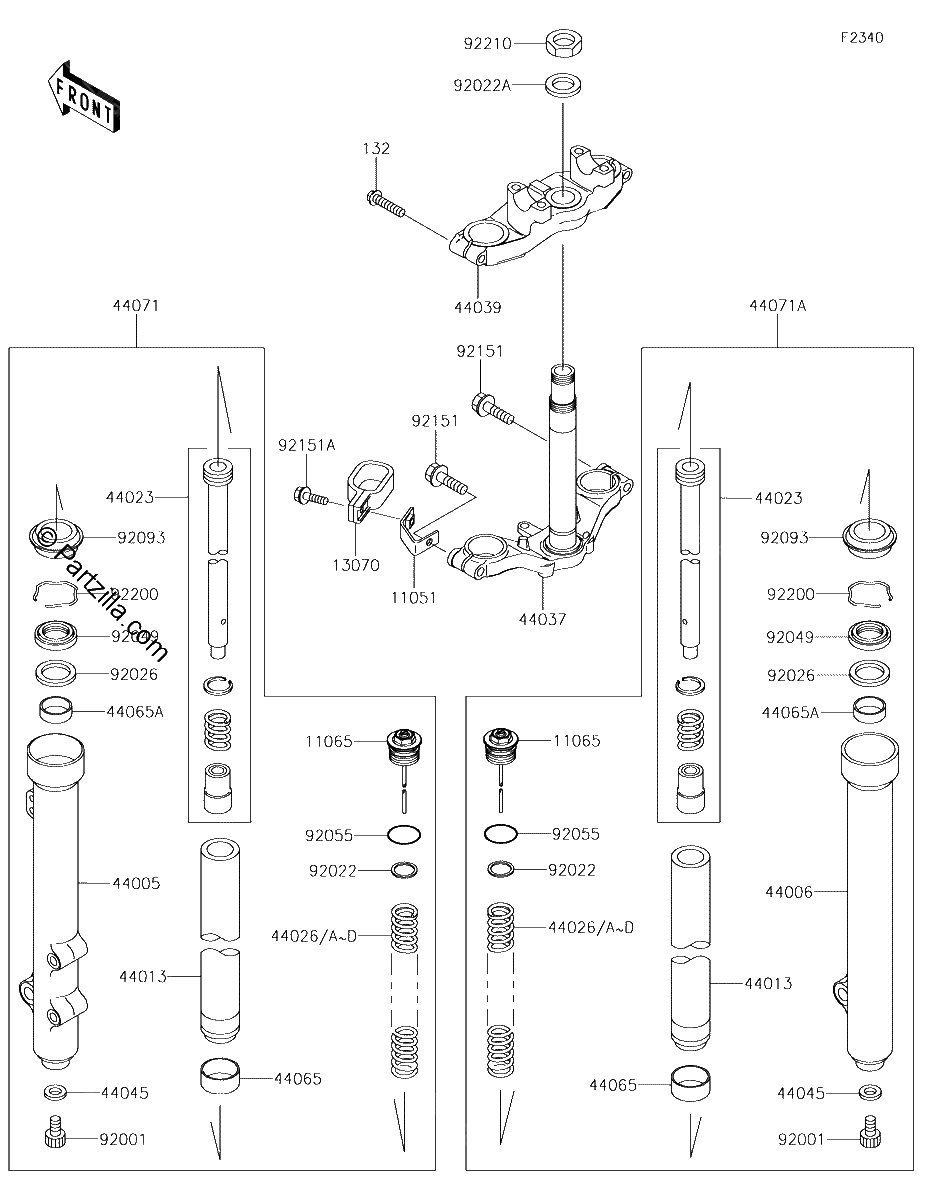 Diagrama de FRONT FORK