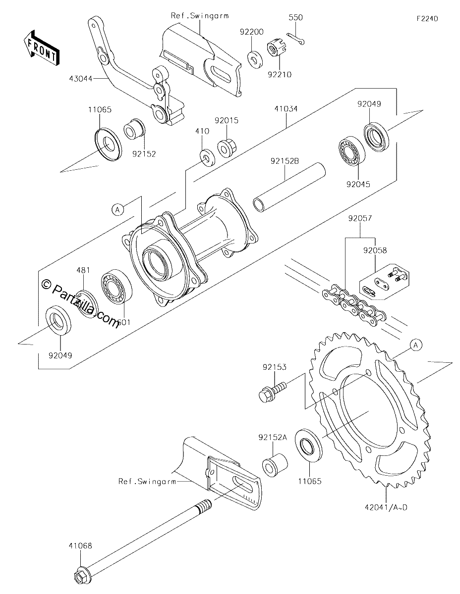Diagrama de REAR HUB