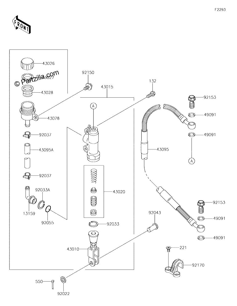 Diagrama de REAR MASTER CYLINDER
