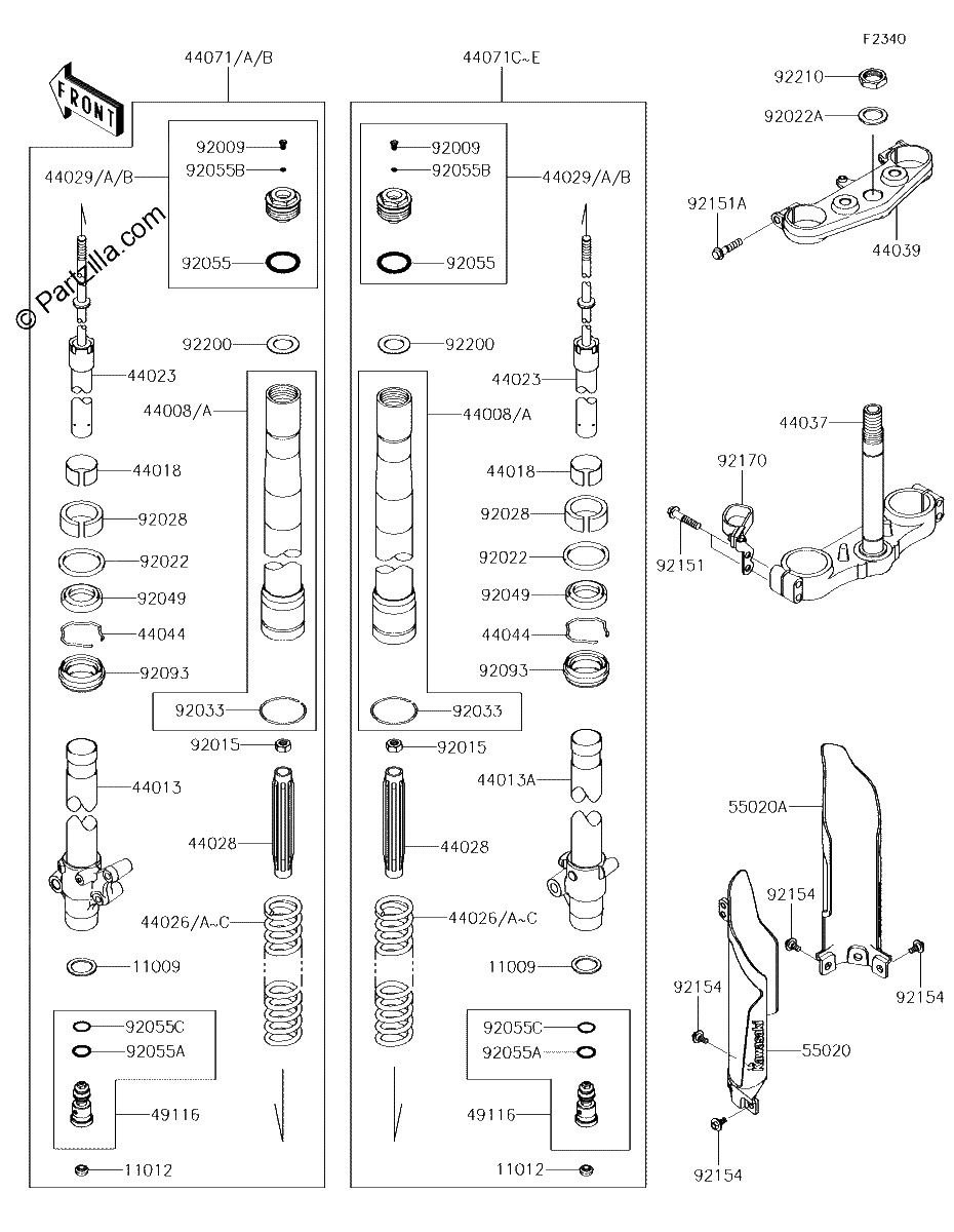Diagrama de FRONT FORK