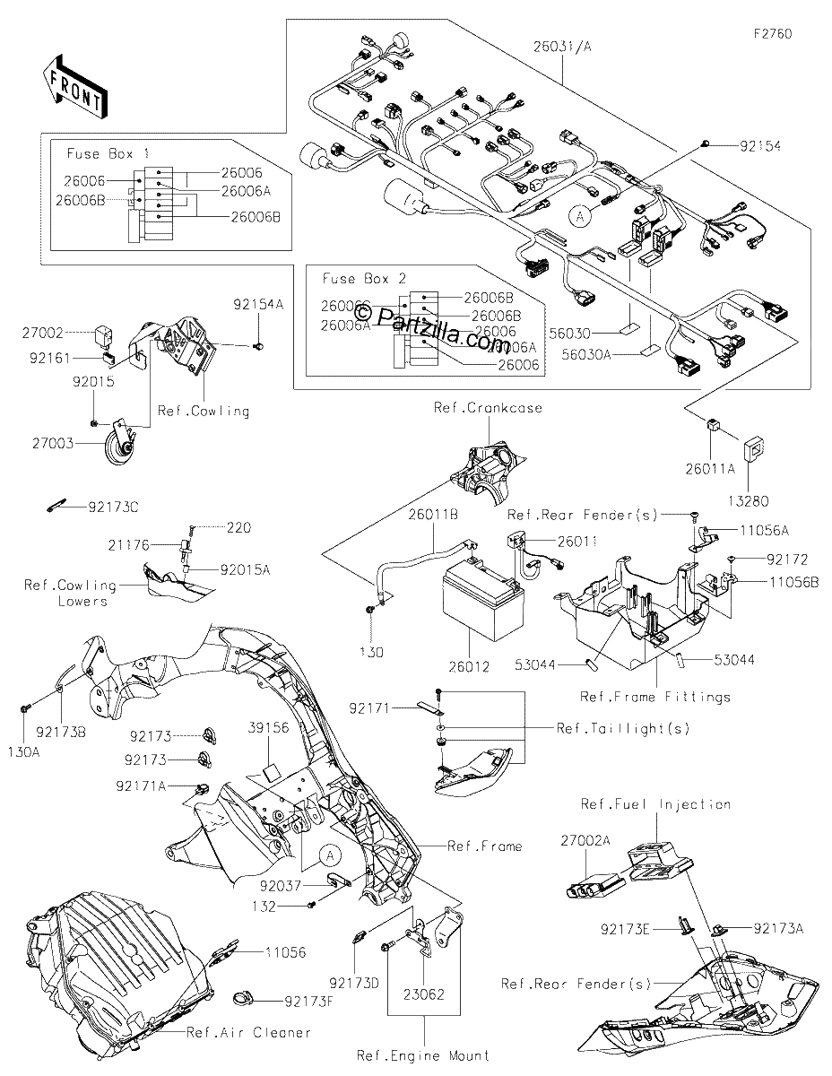 Diagrama de CHASSIS ELECTRICAL EQUIPMENT