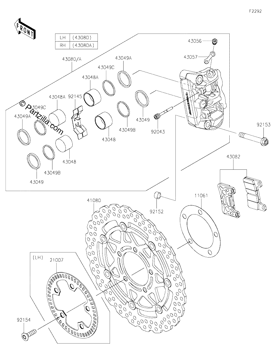 Diagrama de FRONT BRAKE