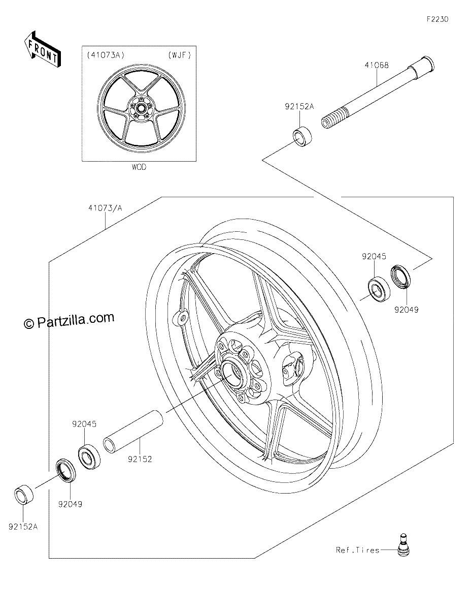 Diagrama de FRONT WHEEL