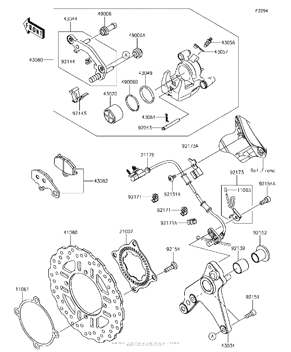 Diagrama de REAR BRAKE