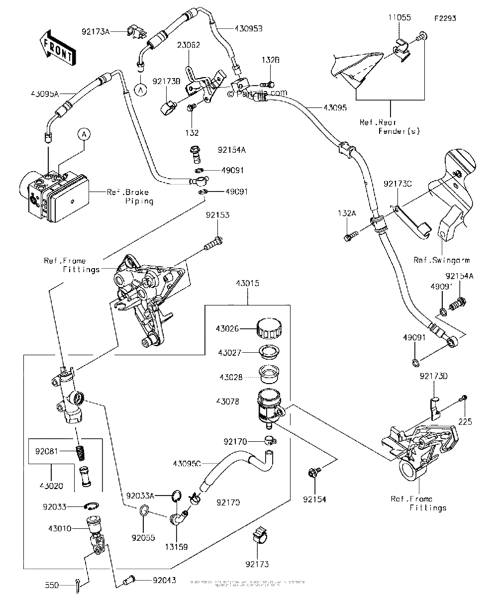 Diagrama de REAR MASTER CYLINDER