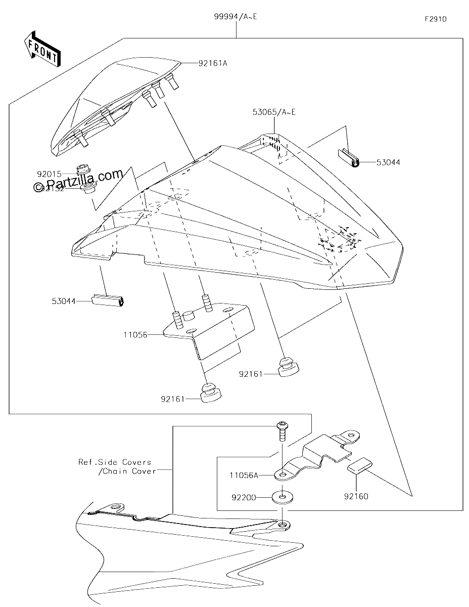 Diagrama de ACCESSORY SINGLE SEAT COVER BGF BHFA