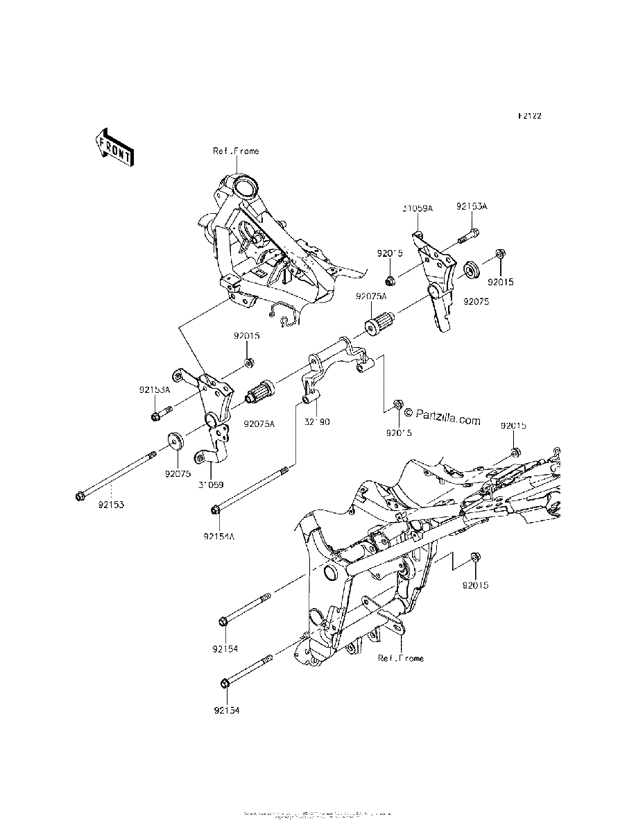 Diagrama de ENGINE MOUNT BGF BHFA