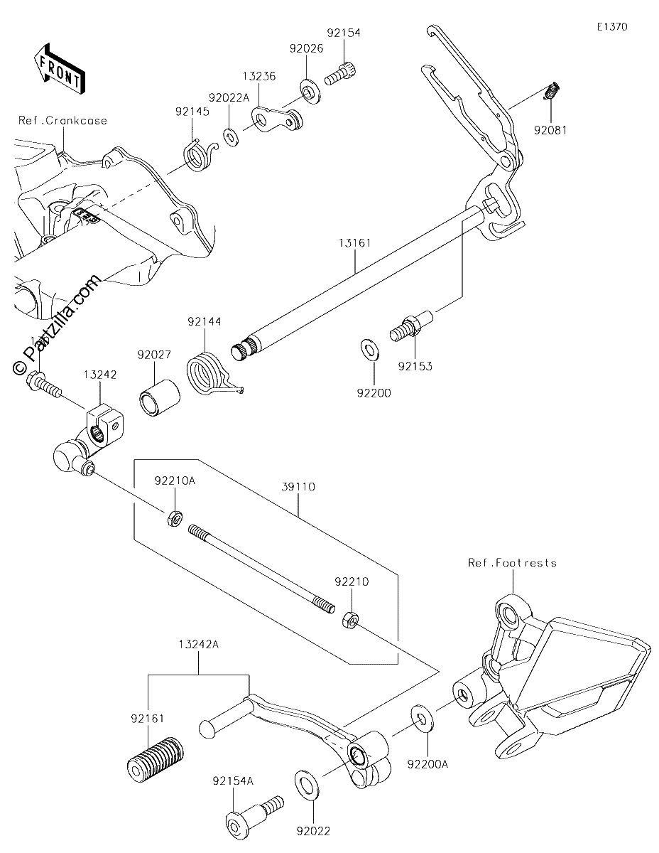 Diagrama de GEAR CHANGE MECHANISM