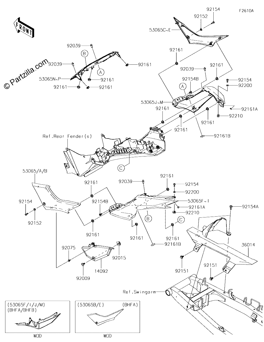Diagrama de SIDE COVERS CHAIN COVER BHF BHFB