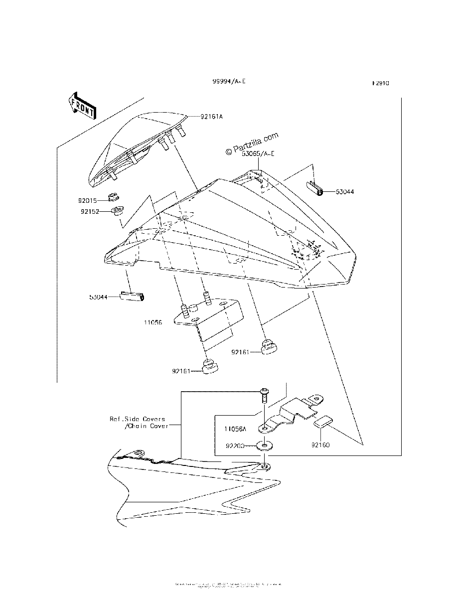 Diagrama de ACCESSORY SINGLE SEAT COVER BGF BHFA