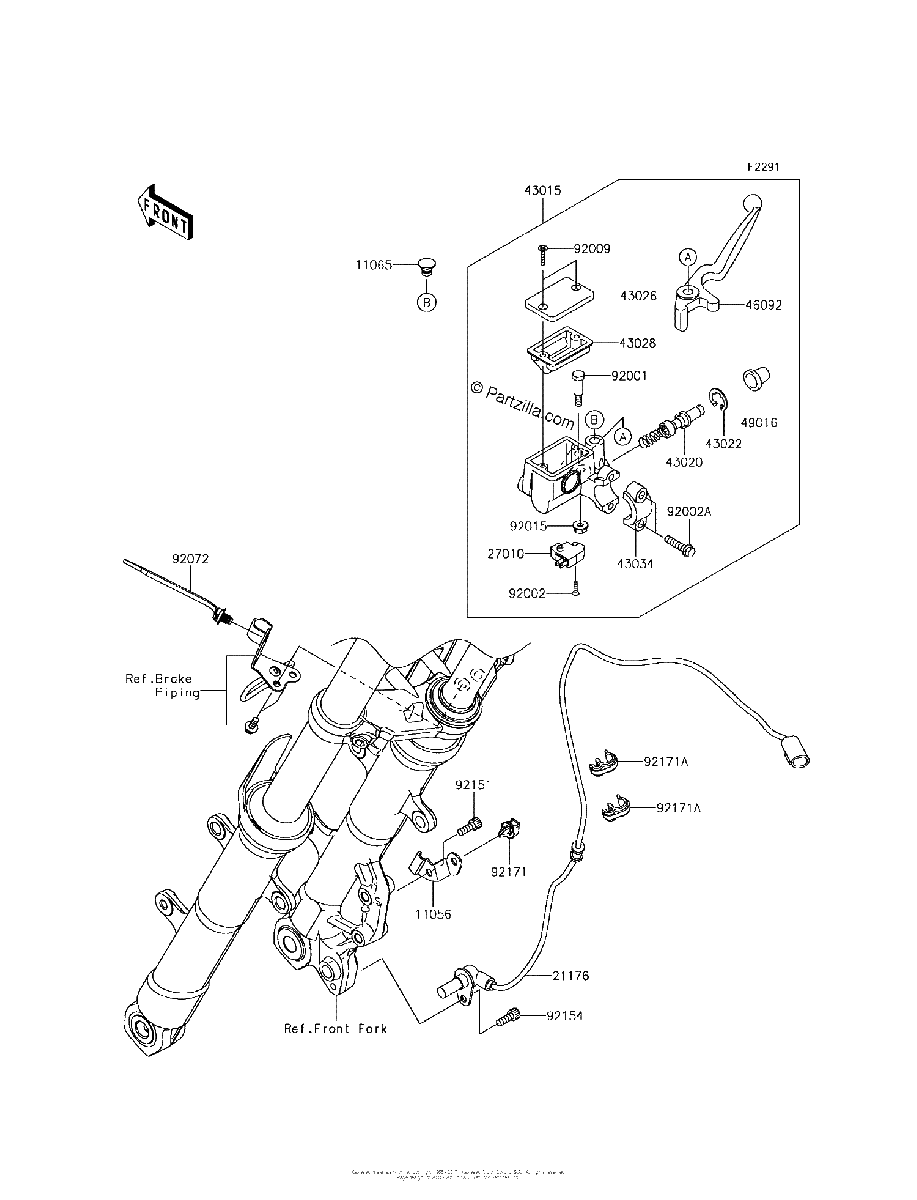 Diagrama de FRONT MASTER CYLINDER