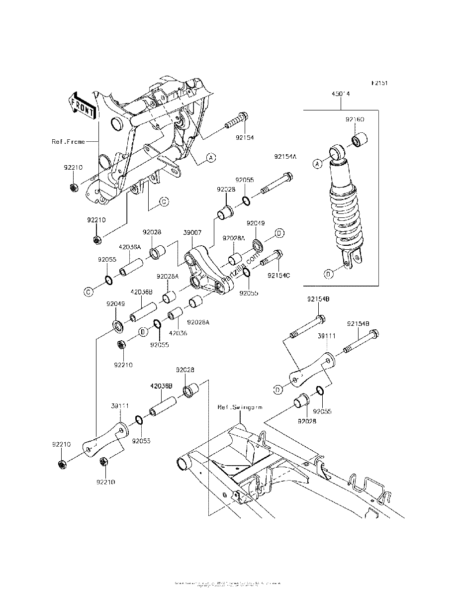 Diagrama de SUSPENSION SHOCK ABSORBER