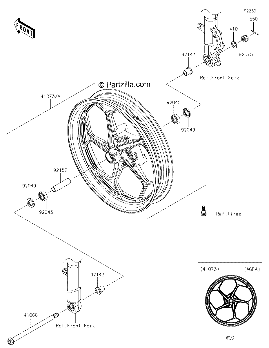 Diagrama de FRONT WHEEL