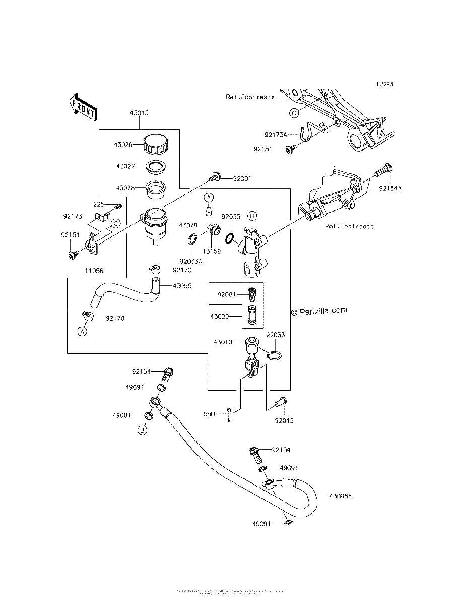 Diagrama de REAR MASTER CYLINDER