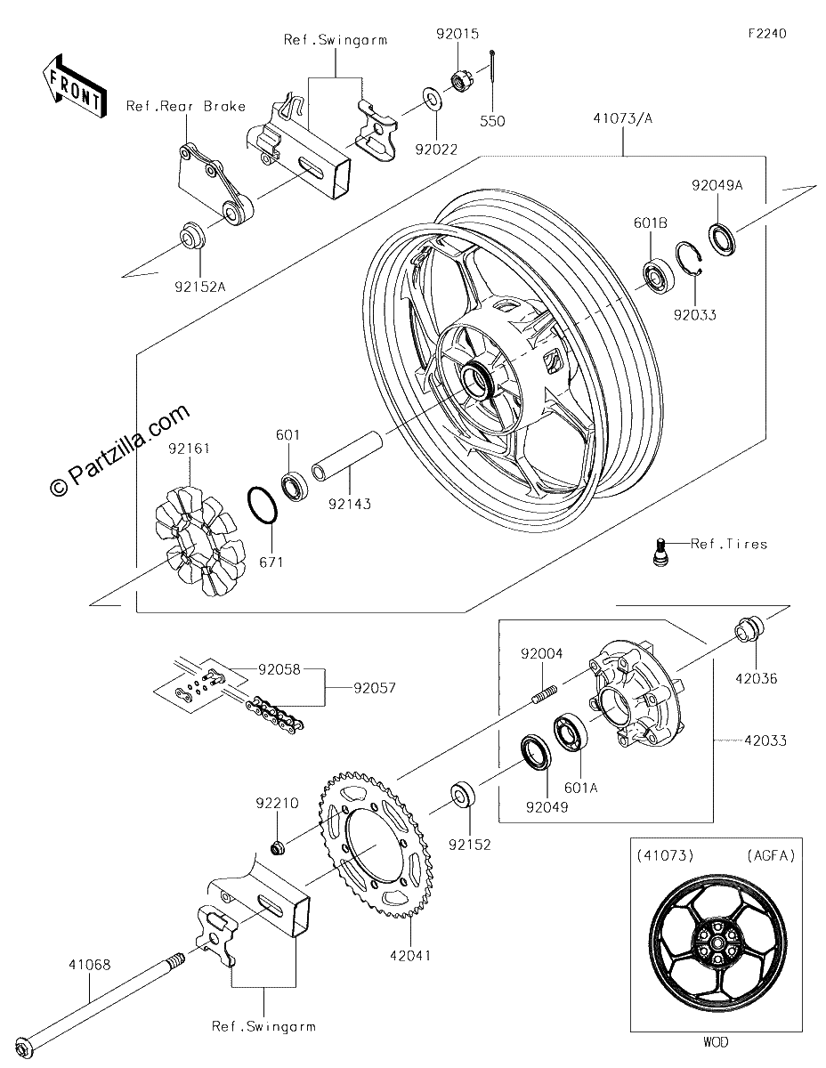 Diagrama de REAR WHEEL CHAIN