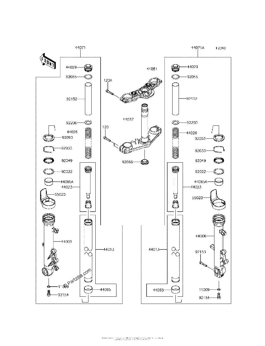 Diagrama de FRONT FORK