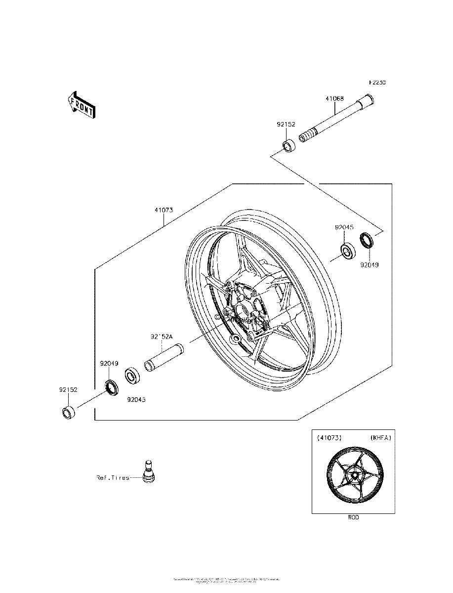 Diagrama de FRONT WHEEL