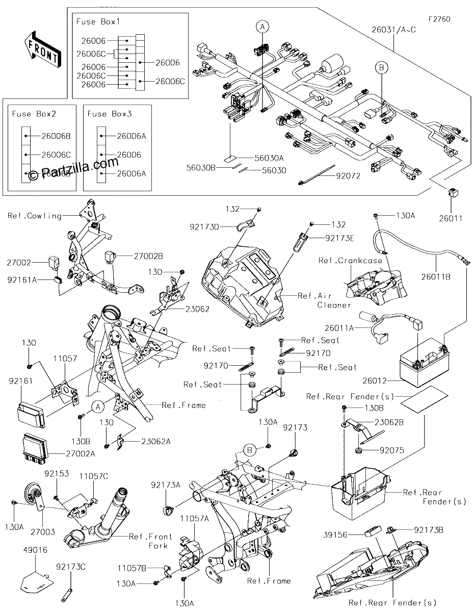 Diagrama de CHASSIS ELECTRICAL EQUIPMENT