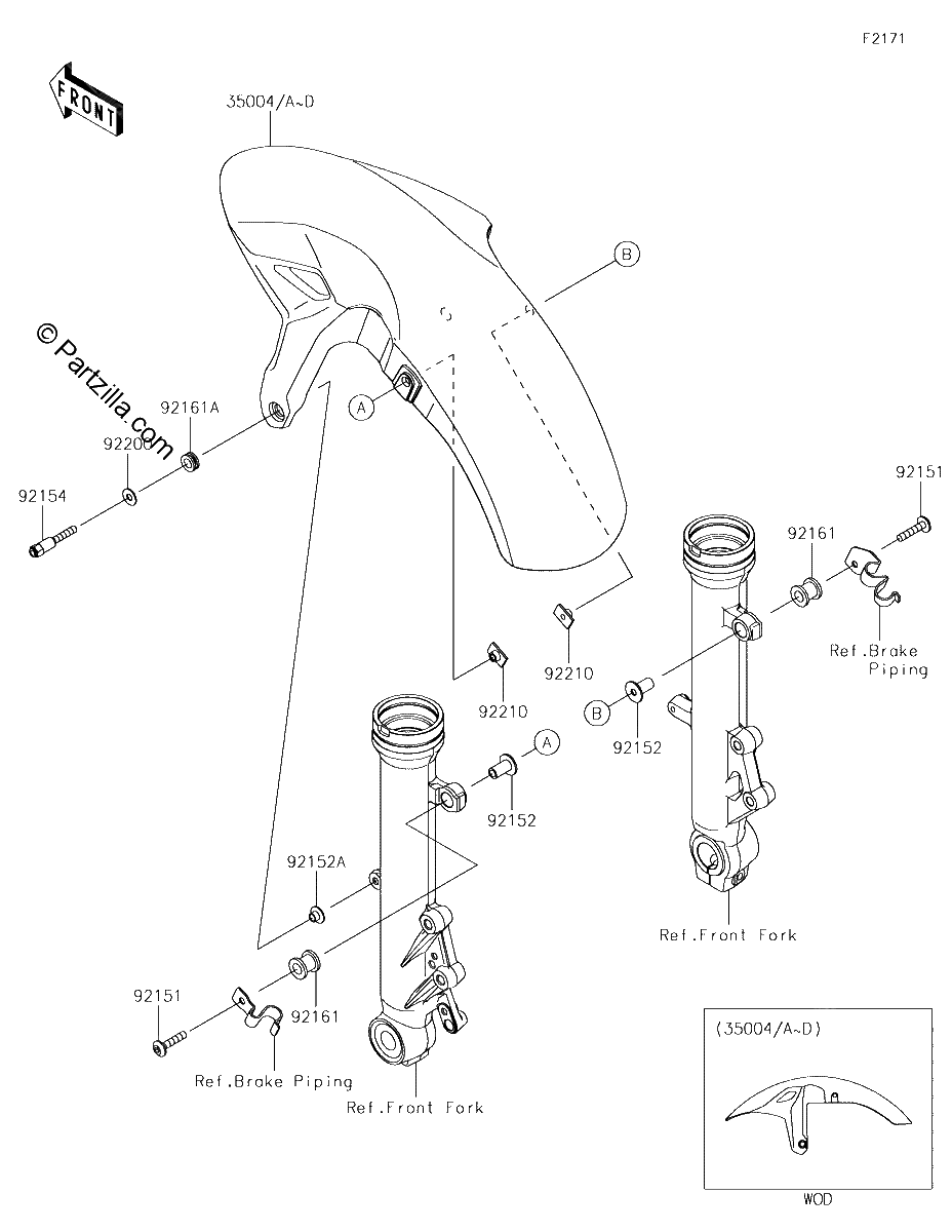 Diagrama de FRONT FENDER S