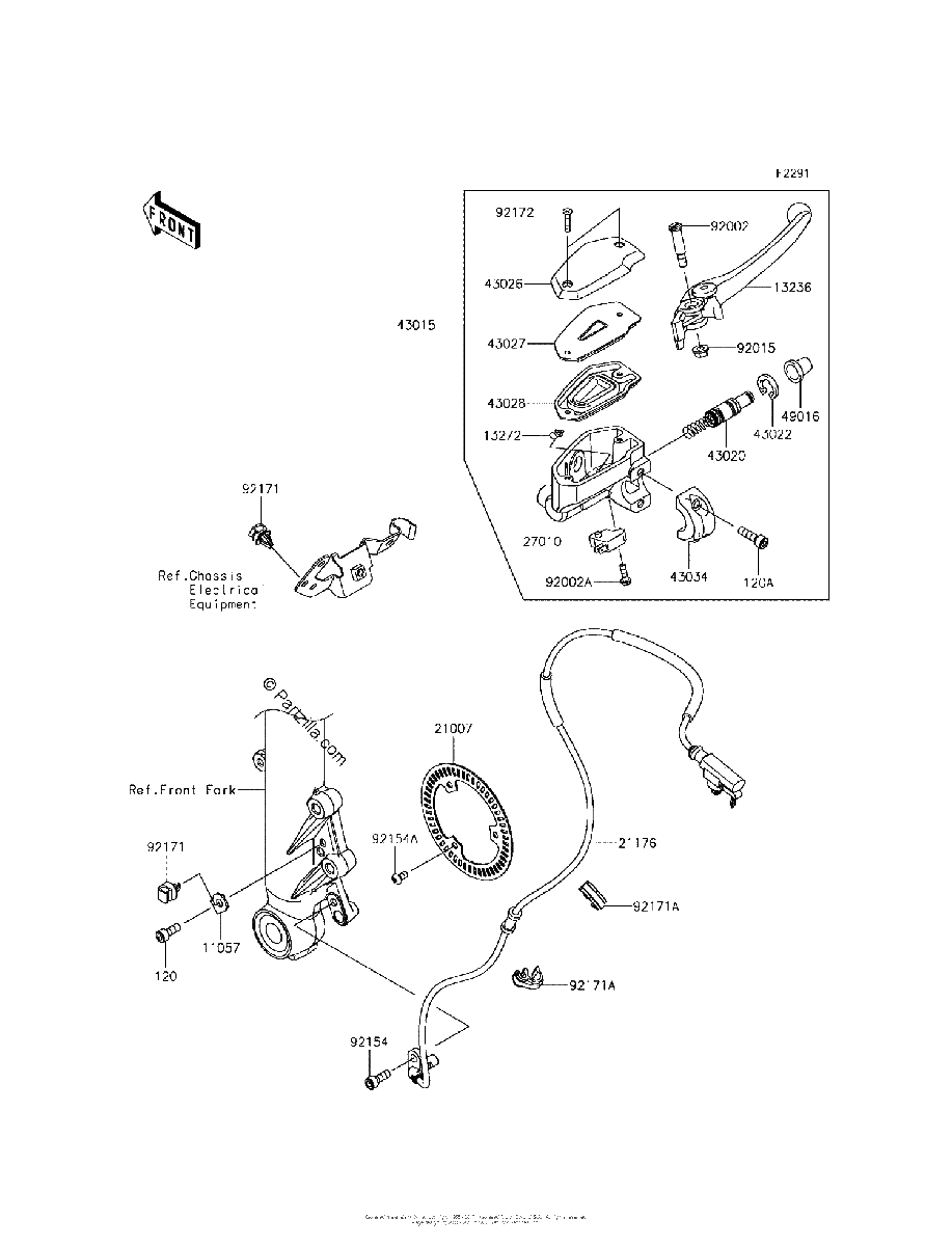 Diagrama de FRONT MASTER CYLINDER