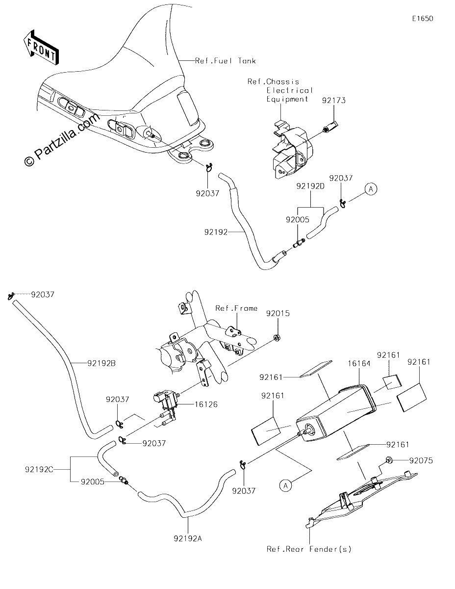 Diagrama de FUEL EVAPORATIVE SYSTEM CA
